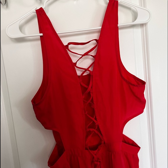 Red dress, size Medium but fits better for S size, the back design is beautiful - Picture 4 of 6